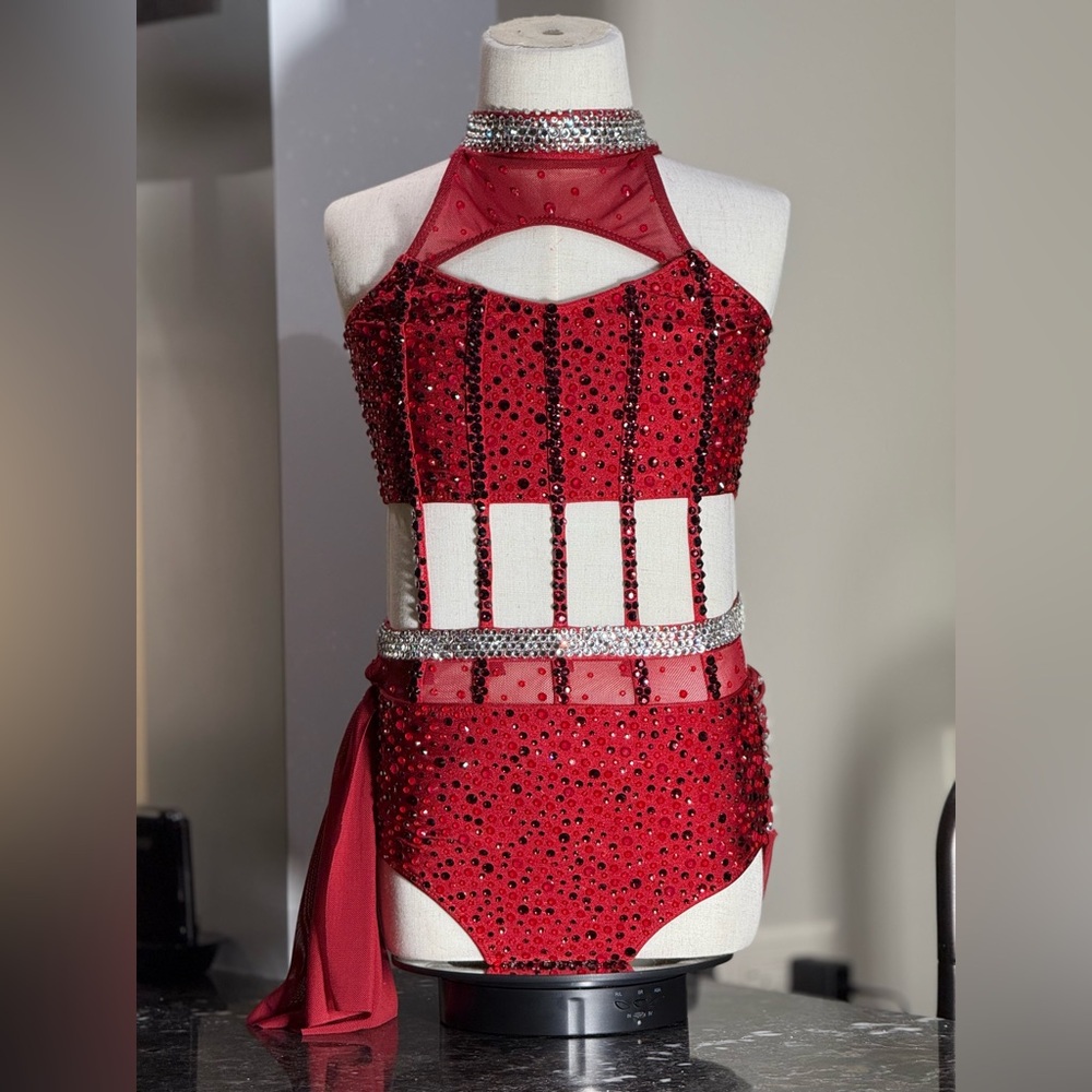 Red Lyrical Dance Costume Child Small (please see size chart)